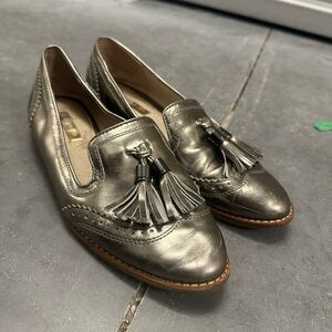 Louise et Cie Silver Tassel Loafers